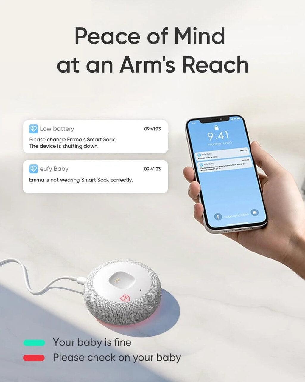 eufy Baby Smart Sock S320 Baby Monitor With 2K Camera - S320