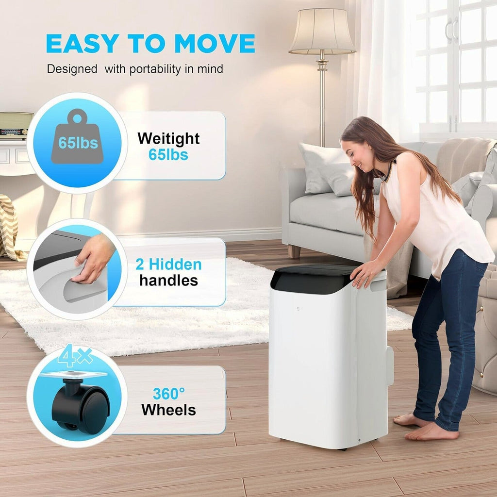 HUMHOLD Portable Air Conditioner 12000 BTU, White, 3-in-1 With Remote - HDPAC-10-A1