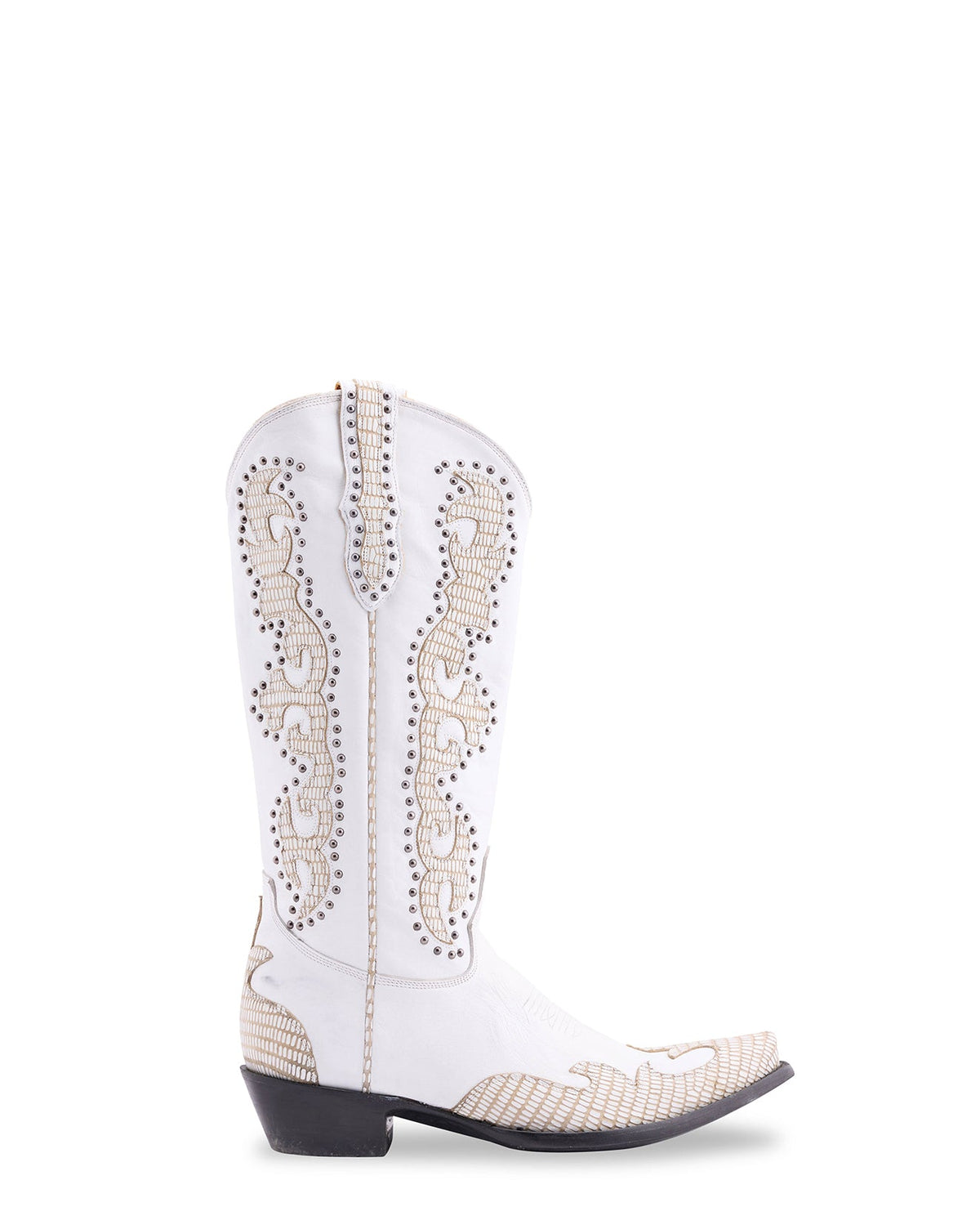 Women's Cowhide Western Cowgirl Boots - White - view 2