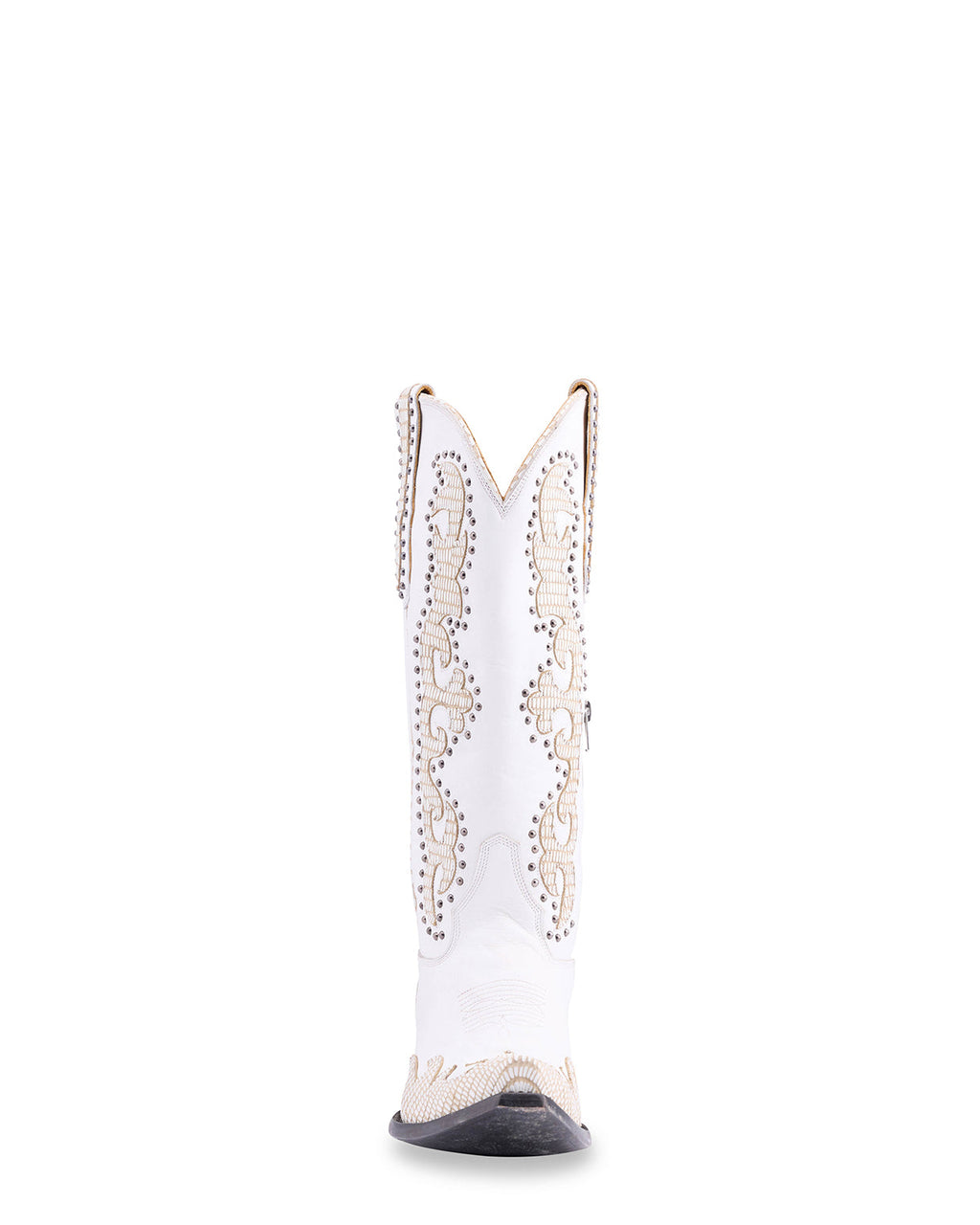 Women's Cowhide Western Cowgirl Boots - White - view 7