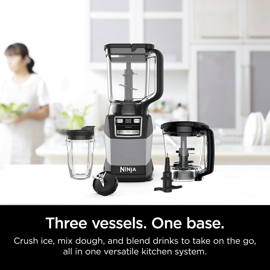 Ninja Compact Kitchen System 1200W, 72-oz Pitcher, 5-Cup Processor Bowl, 18-oz Cup - 3 Functions