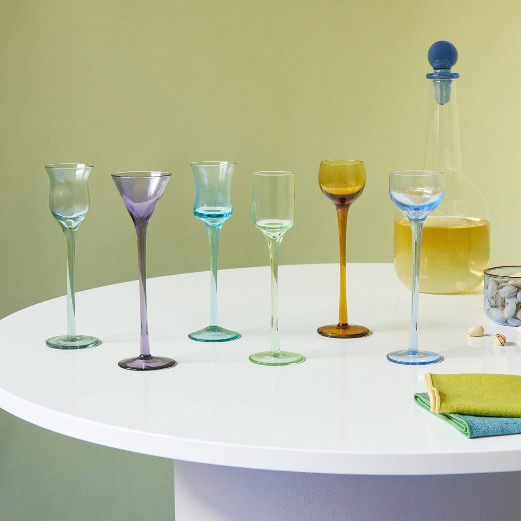 Long Stem Cordial Glass Set - 6 Piece
