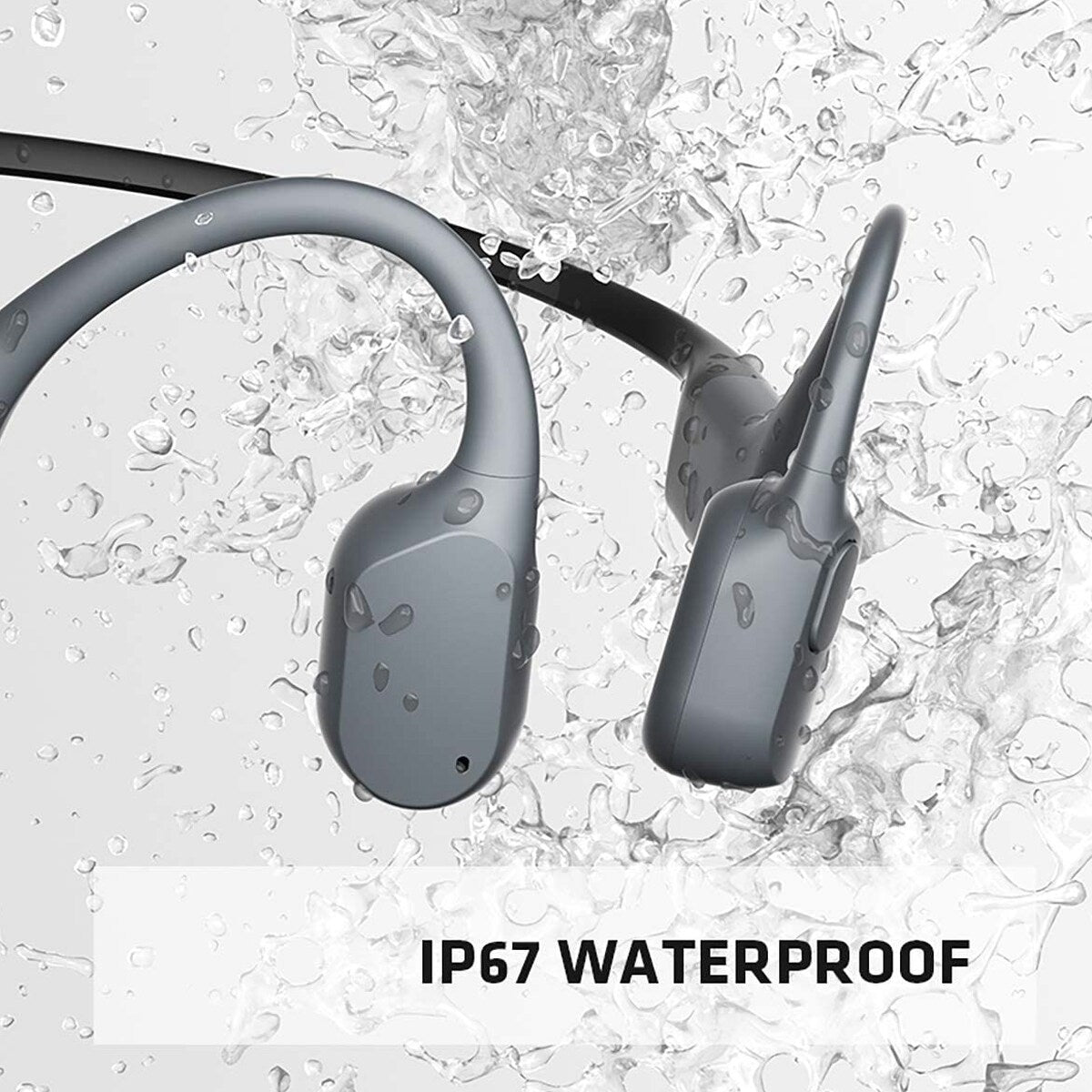 AfterShokz Aeropex Open-Ear Wireless Bone Conduction Headphones With Sport Belt - Cosmic Black 2.3