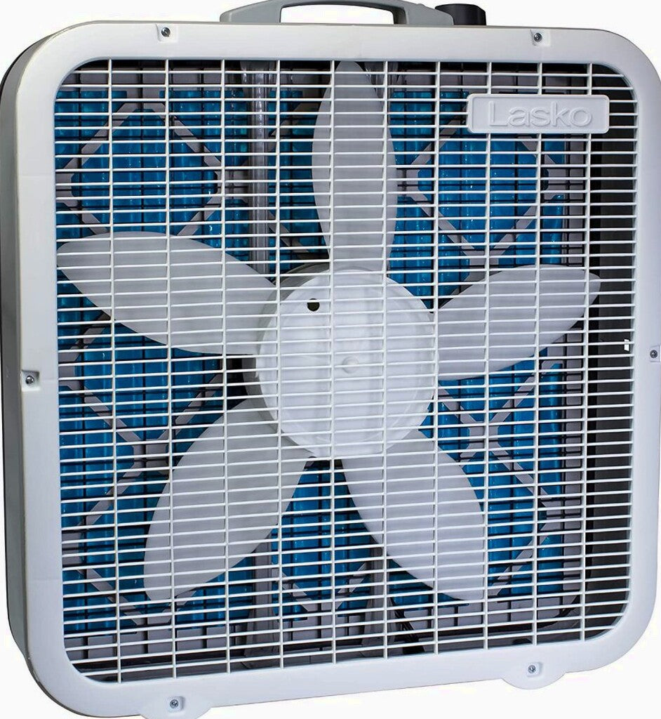 Lasko Air Flex 2-in-1 20-Inch Box Fan And Air Purifier, 3 Speeds, White - FF305