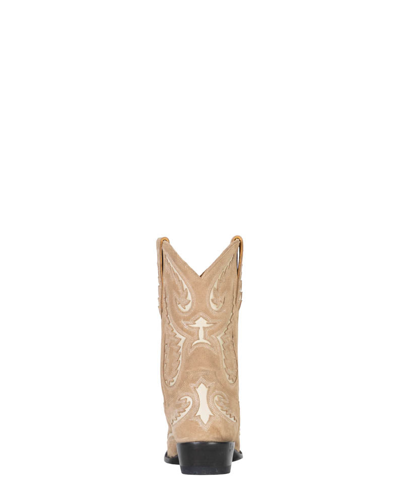 Women's Suede & Goat Short Cowgirl Boots - Bone - view 8