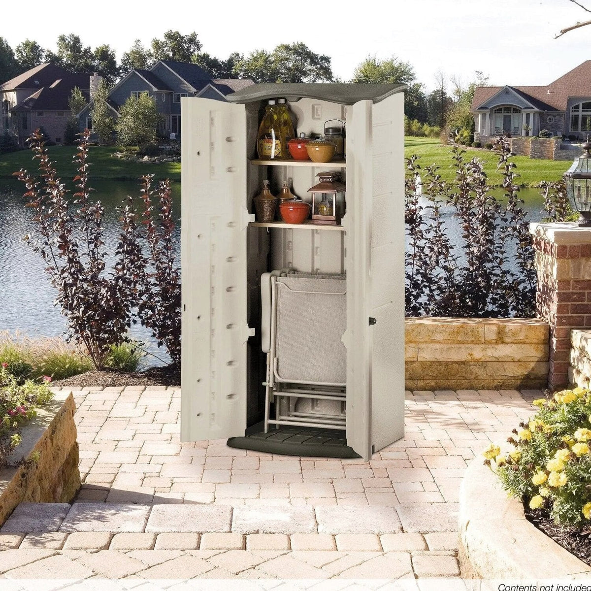 Rubbermaid Vertical Resin Weather Resistant Outdoor Storage Shed