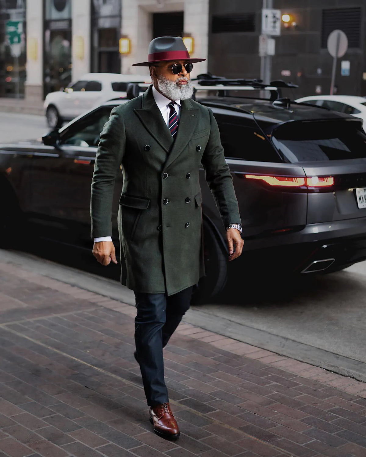 Eerguson Fedora - Slate+Burgundy