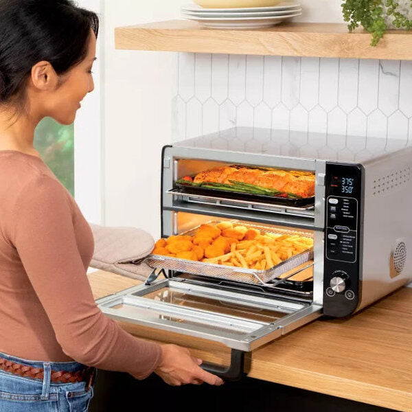 Ninja 12-in-1 Double Oven With FlexDoor, FlavorSeal, Smart Finish, Convection And Air Fry - DCT401