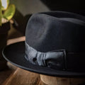 Bespoke Handmade Fedora - Special hat band - Black