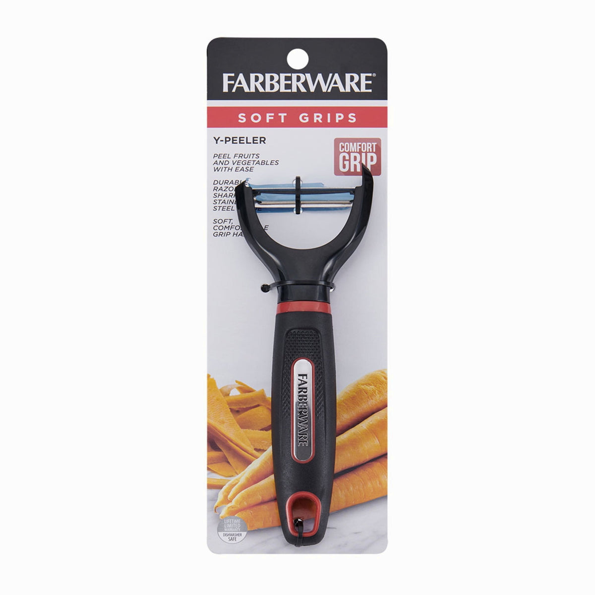 Stainless Steel Y Peeler With Black Plastic Handles