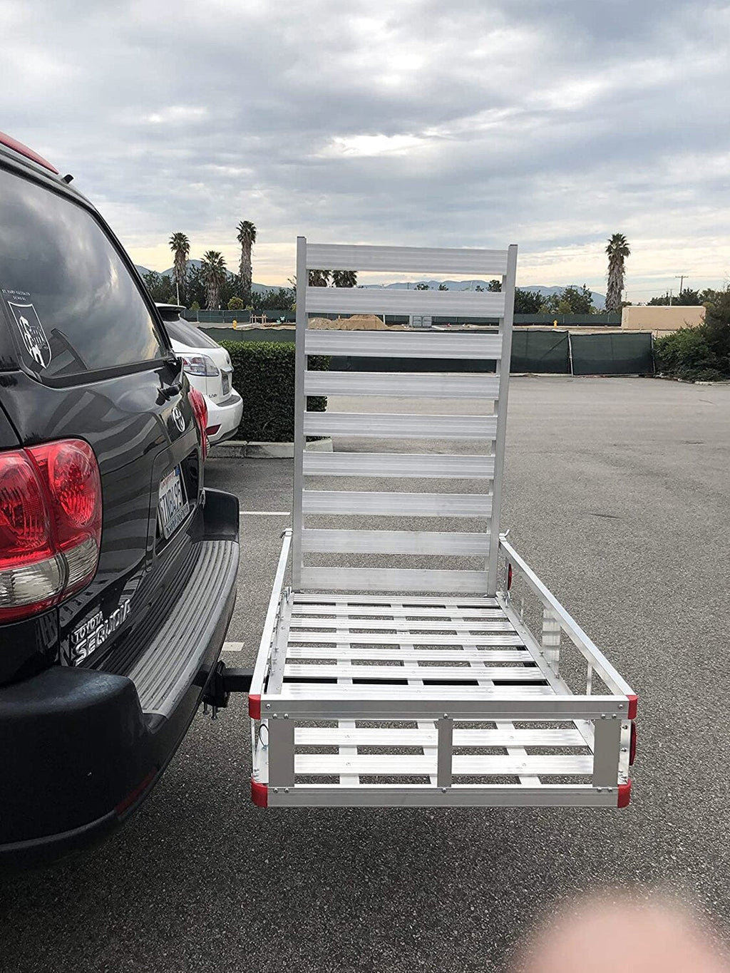 Aluminum Hitch Mount Cargo Carrier With 47 Inch Long Ramp, 1 Pack - 80779