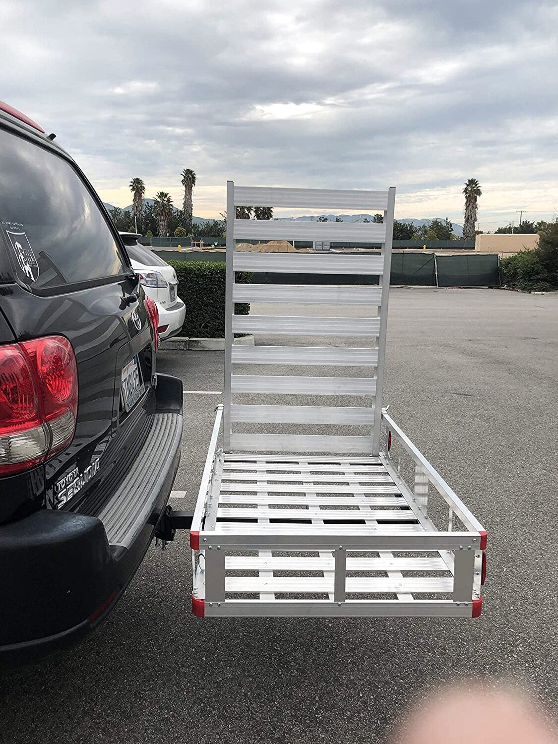 Aluminum Hitch Mount Cargo Carrier With 47 Inch Long Ramp, 1 Pack - 80779