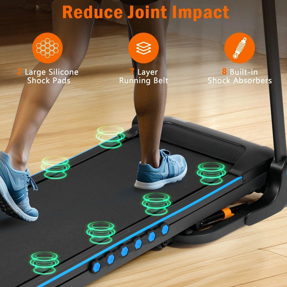 VLDTDRDI Folding Treadmill 500 LBS 3.5 HP 10 MPH With Incline