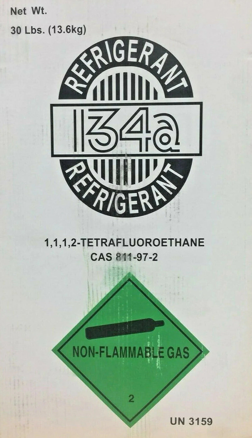 R134A Automotive Refrigerant 30LB Cylinder - 1,1,1,2-Tetrafluoroethane