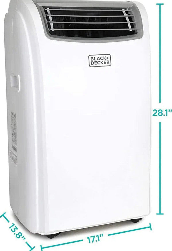 BLACK+DECKER 14,000 BTU Portable Air Conditioner With Heat And Remote Control - White
