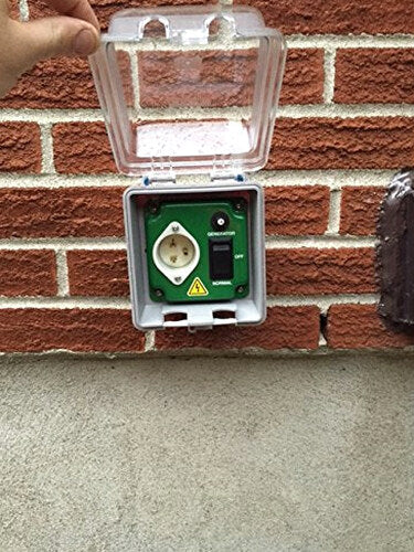 EZ Generator Switch 15A 125V Green Manual Transfer Electrical Switch