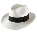Handmade Classic 5mm Wide Straw Panama Hat - White