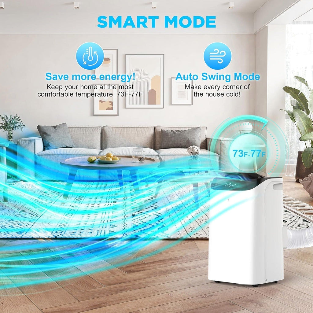 HUMHOLD Portable Air Conditioner 12000 BTU, White, 3-in-1 With Remote - HDPAC-10-A1