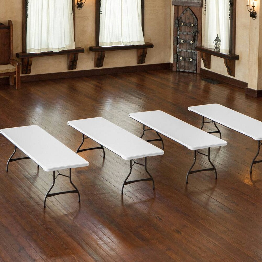Lifetime 4-Pack Commercial Stacking 8 ft Folding Table - White - 80344