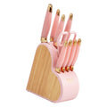 Paris Hilton 10-Piece Heart Stainless Steel Knife Block Set, Pink