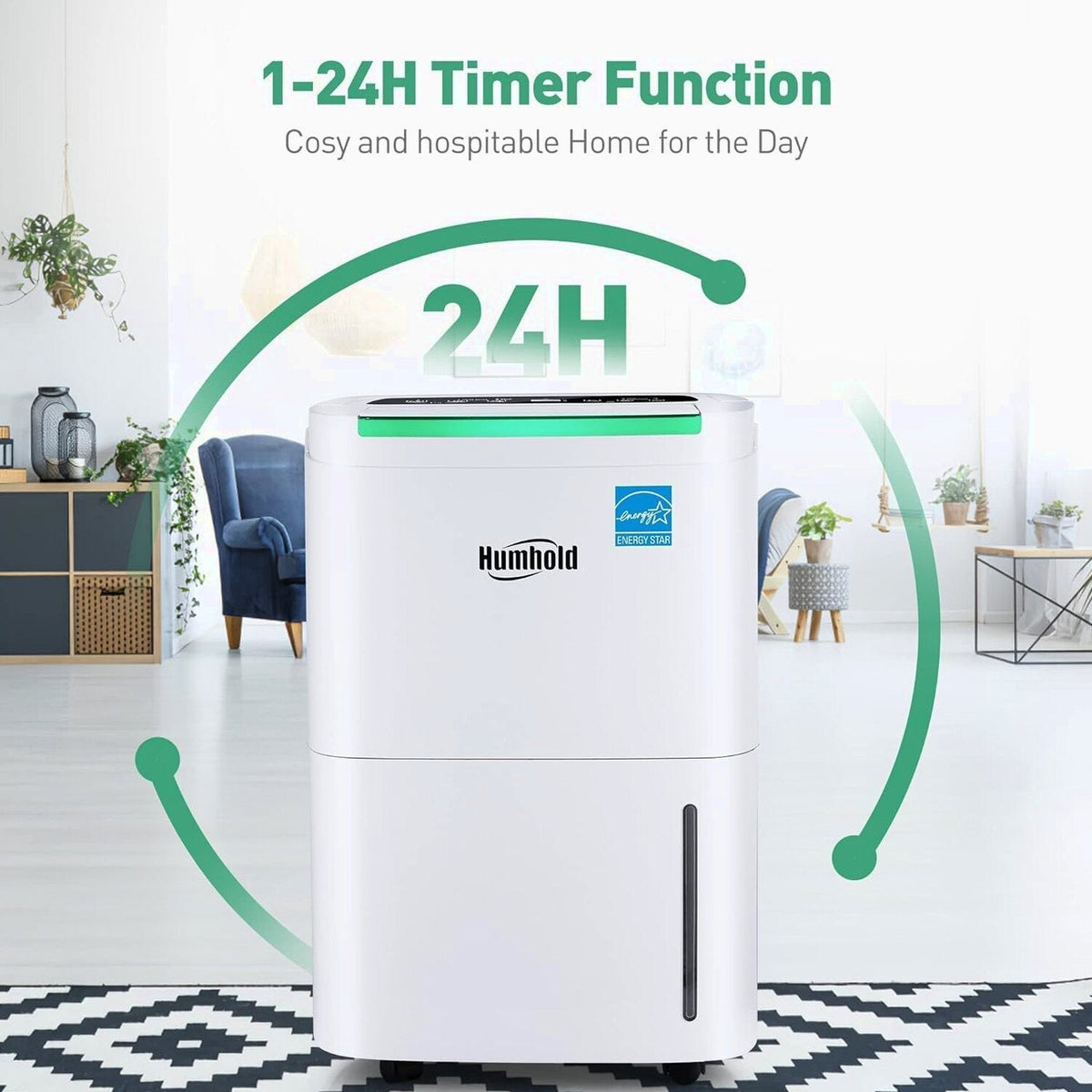 HUMHOLD Portable Air Conditioner 12000 BTU, White, 3-in-1 With Remote - HDPAC-10-A1