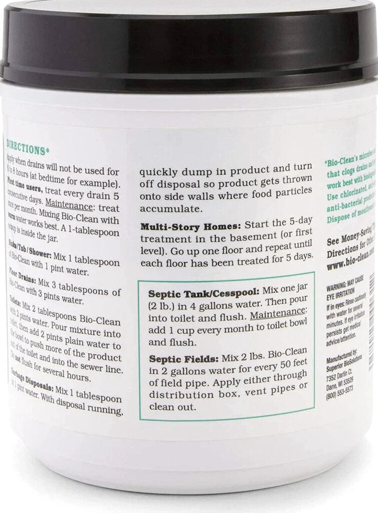 Bio-Clean Natural Drain Cleaner 2 lb Canister