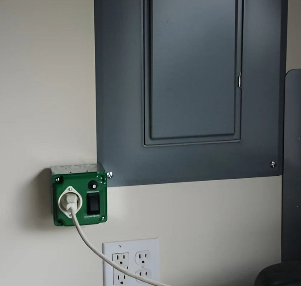 EZ Generator Switch 15A 125V Green Manual Transfer Electrical Switch