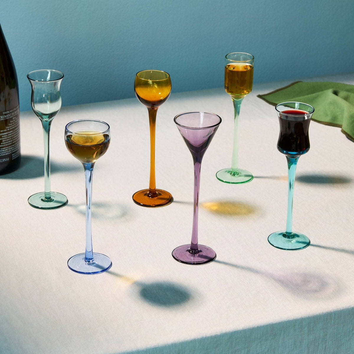 Long Stem Cordial Glass Set - 6 Piece