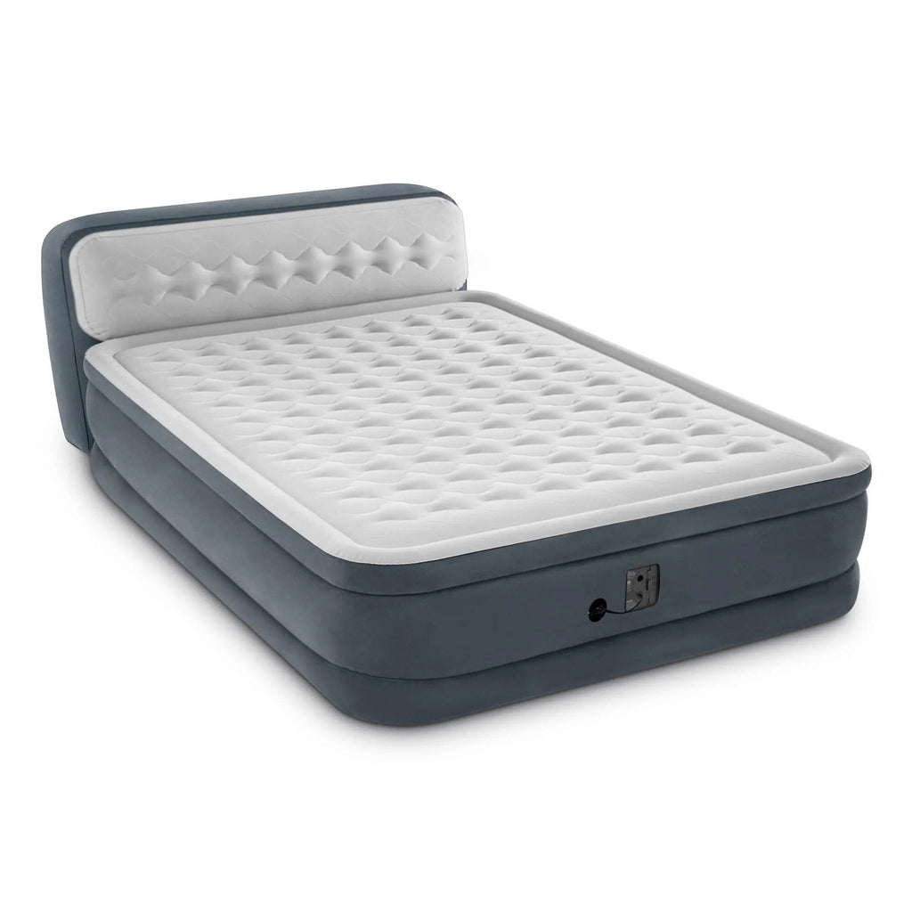 Intex Dura-Beam Deluxe Queen Air Mattress With Headboard, 18 Inches - FBAINT64447ED