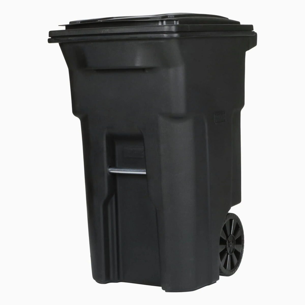 Toter 64 gal. Black Wheeled Trash Can With Lid - 25564-W2BLK