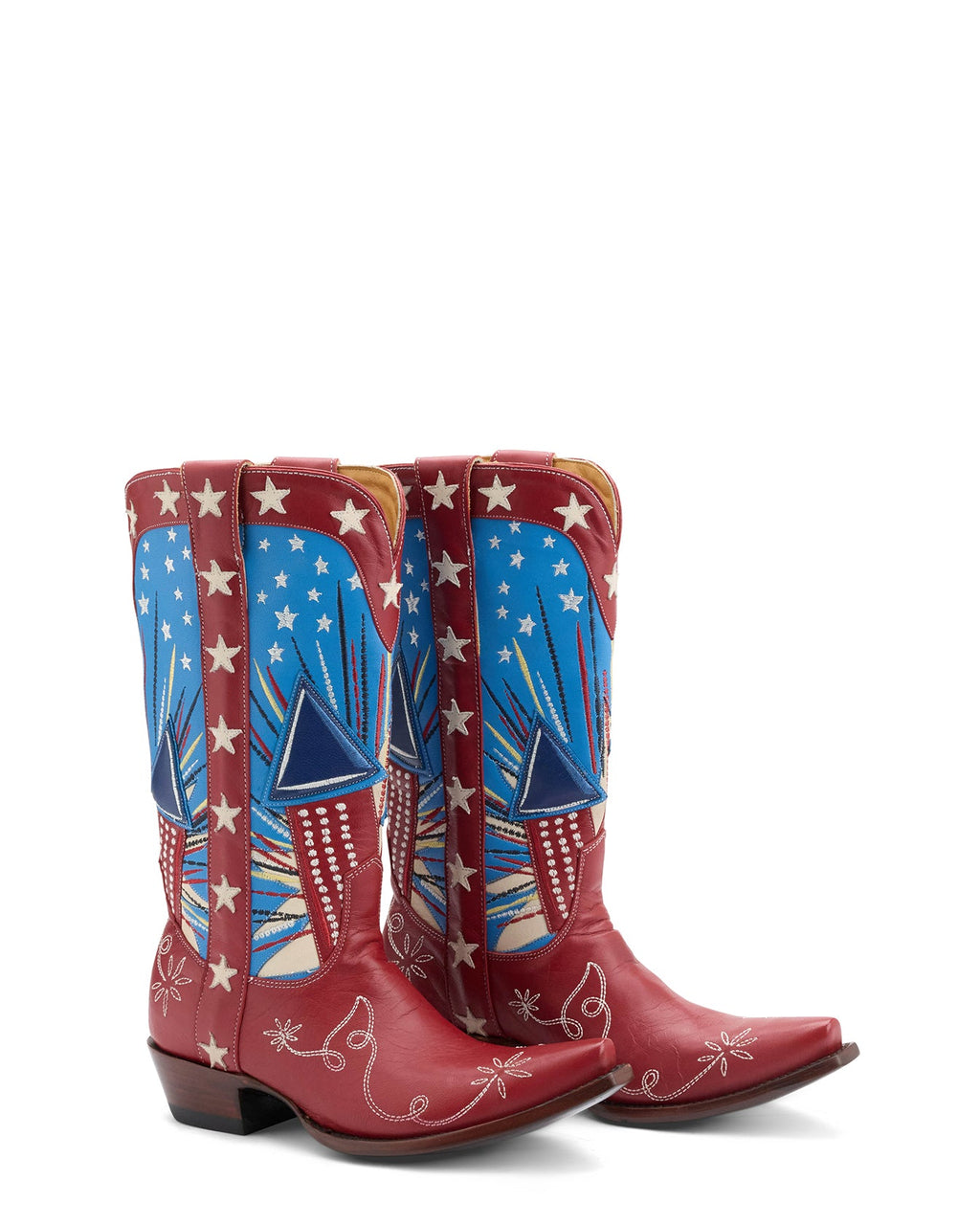 Women's Star Cowgirl Boots - Blue/Red - view 4