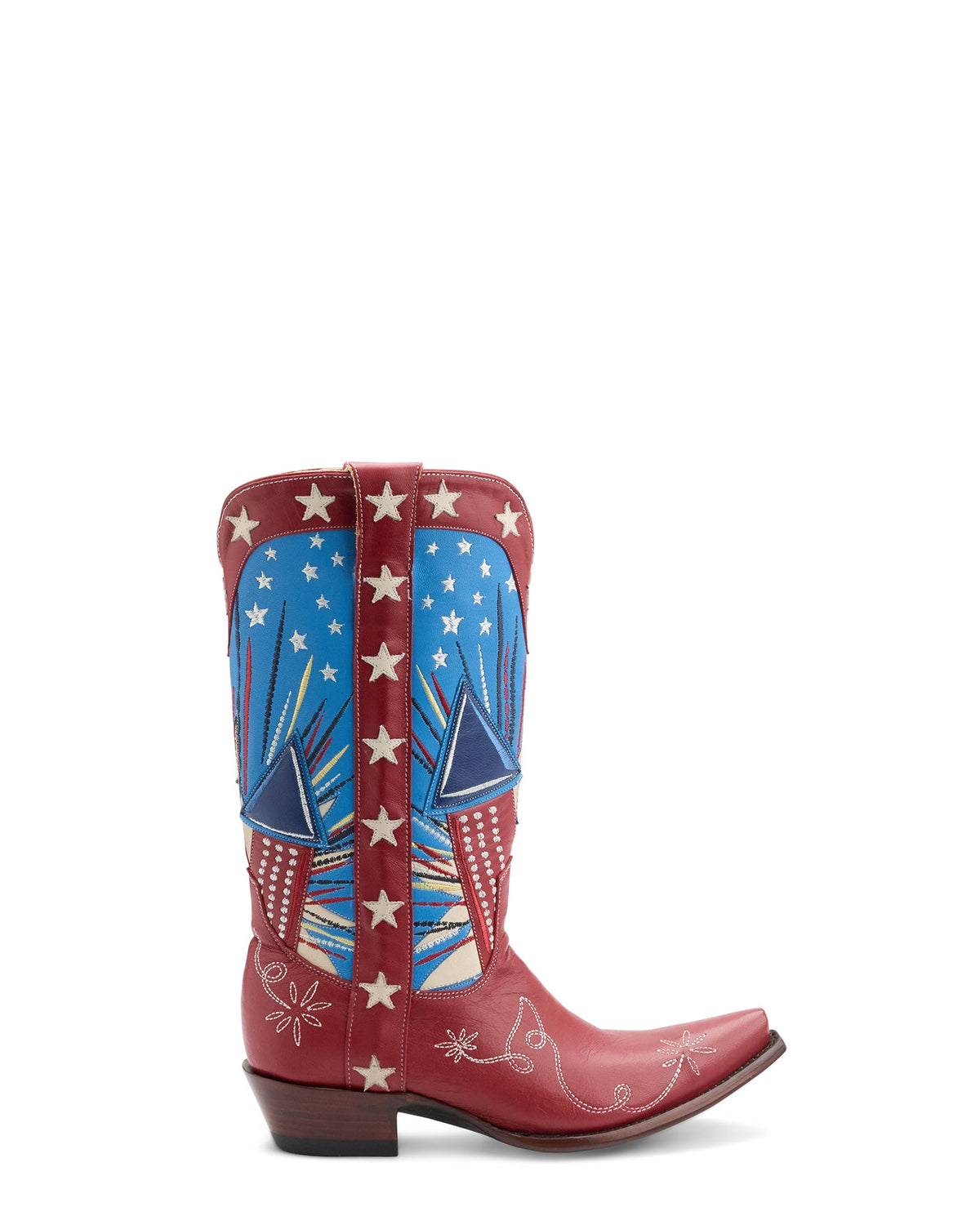 Women's Star Cowgirl Boots - Blue/Red - view 2