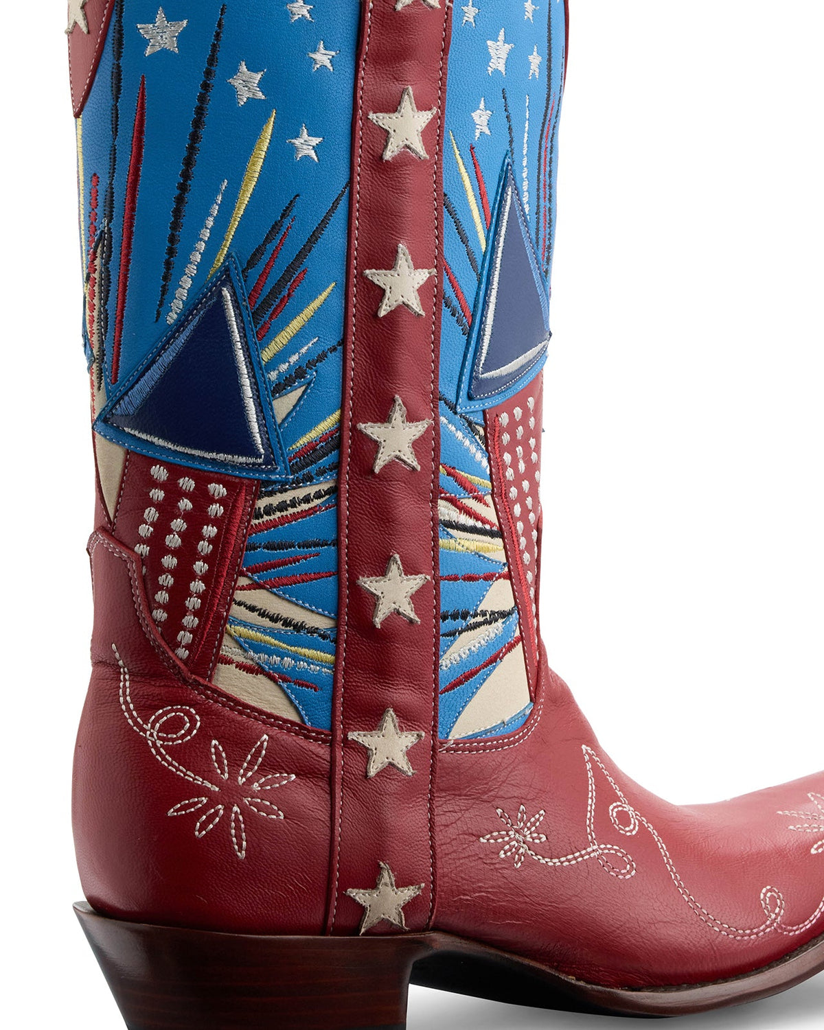 Women's Star Cowgirl Boots - Blue/Red - view 9