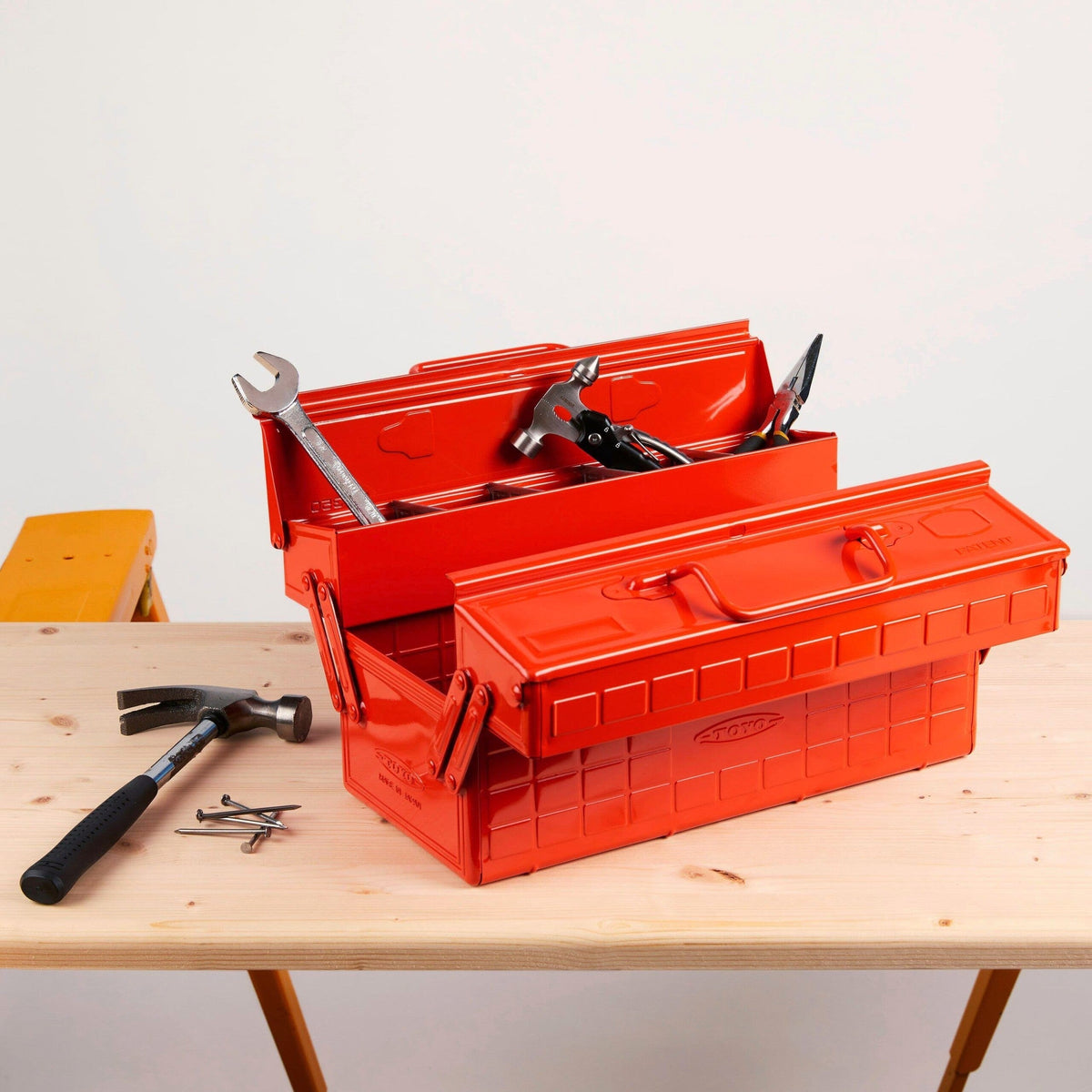 Toyo Steel Cantilever Tool Box, Burnt Orange - ST-350
