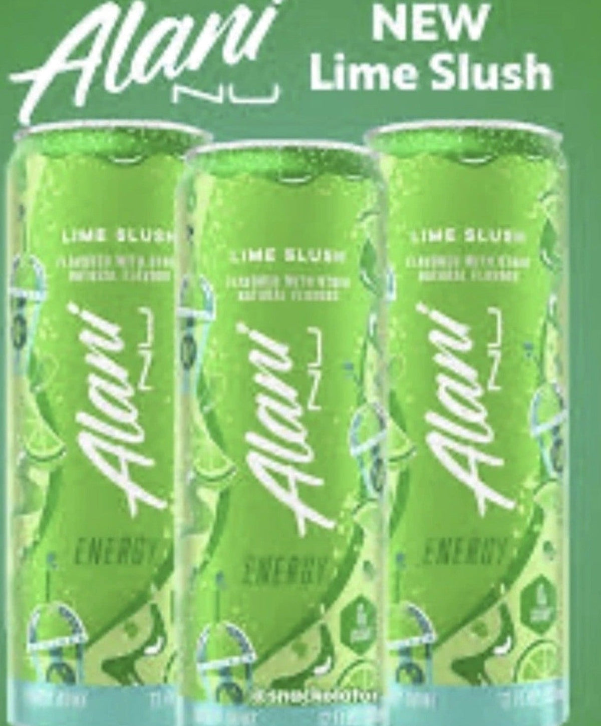 Lime Slush Energy Drink, 12 Pack Of 12fl Oz Cans, Sugar Free, Low Calories, 200mg Caffeine