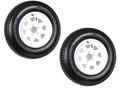 Trailer Tires On Rims ST205/75D15 Load Range C 5 Hole White Spoke - 2-Pack