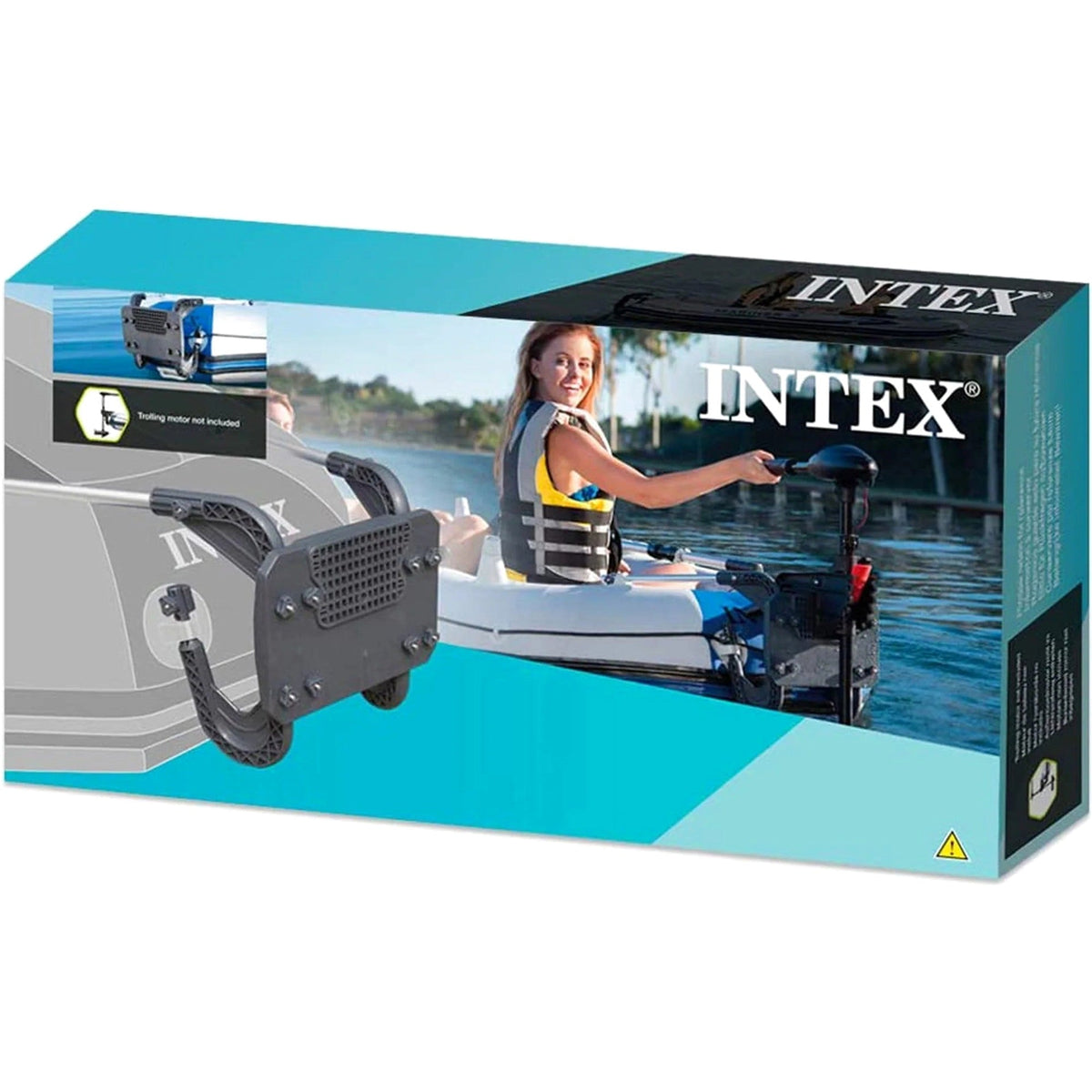 Intex Excursion 5 Person Inflatable Fishing Boat With Composite Motor Mount