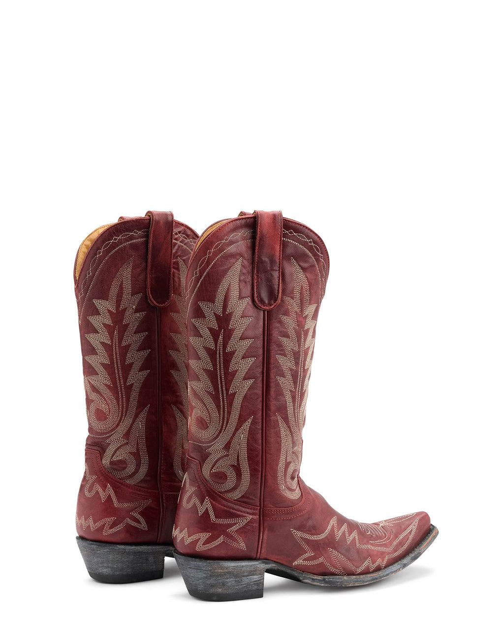 Women's Lace Embroidered Cowgirl Boots - Red - view 5