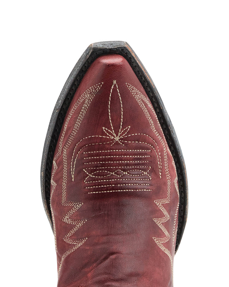 Women's Lace Embroidered Cowgirl Boots - Red - view 10