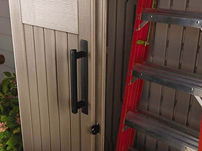 Rubbermaid Outdoor Storage Shed, 52 Cu. Ft., Weather-Resistant, Lockable Doors