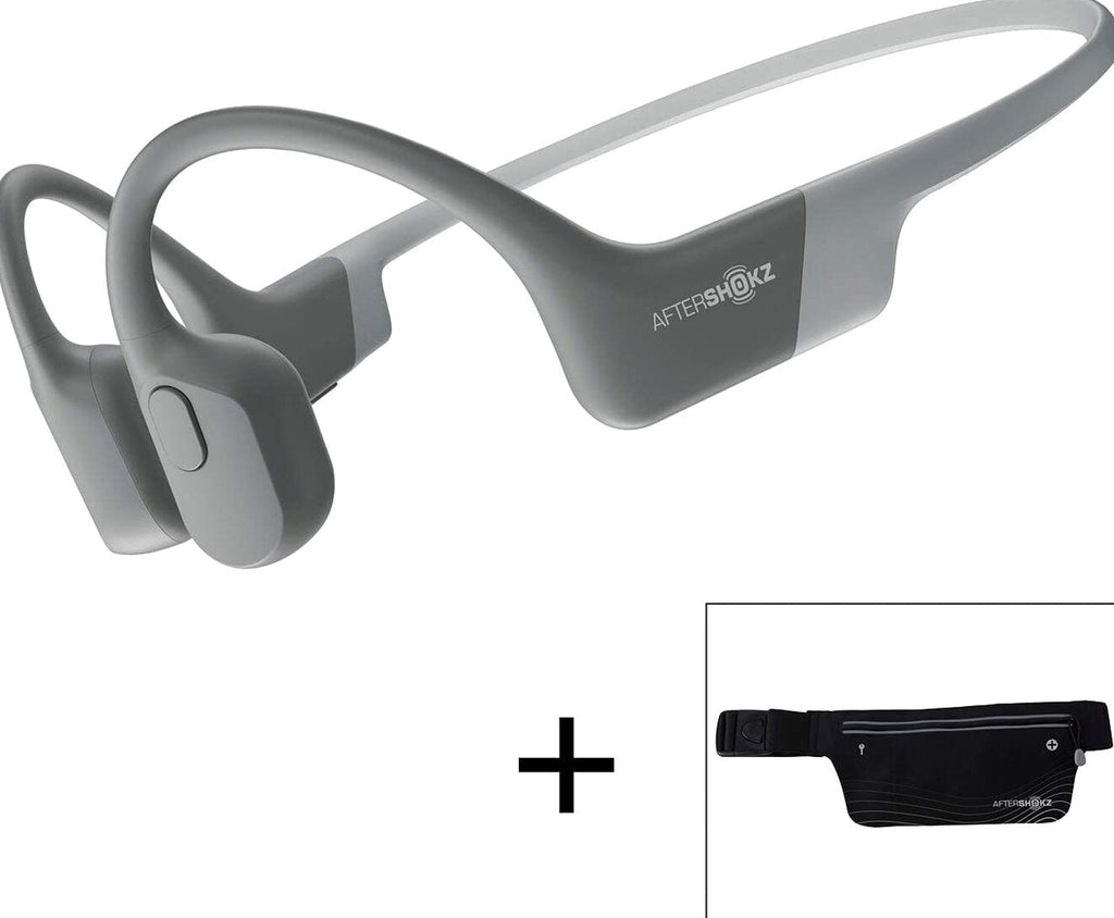 AfterShokz Aeropex Open-Ear Wireless Bone Conduction Headphones With Sport Belt - Cosmic Black 2.3