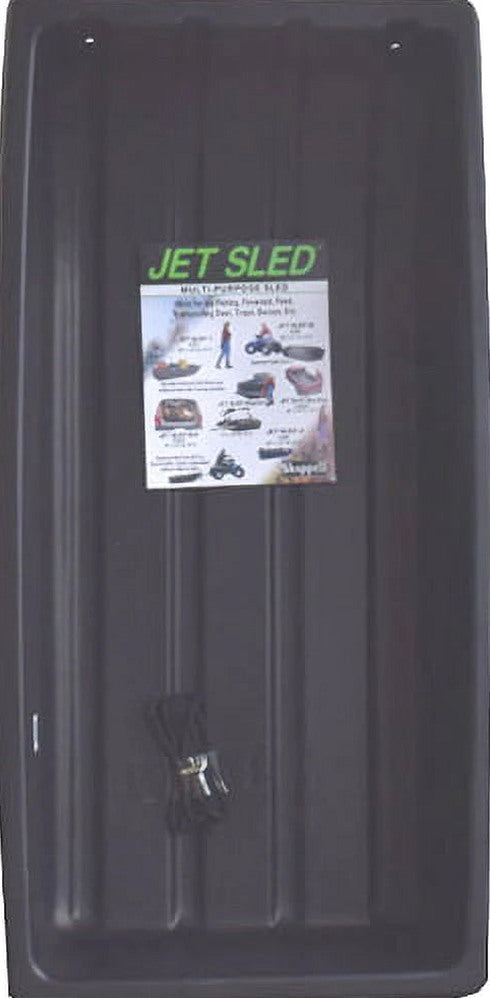 Eagle Claw Shappell Plastic Poly Jet Sled, Black, Extra Large, 30 x 66 In