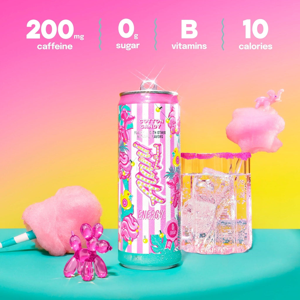 Energy Drink Cotton Candy 12 oz 24 Cans