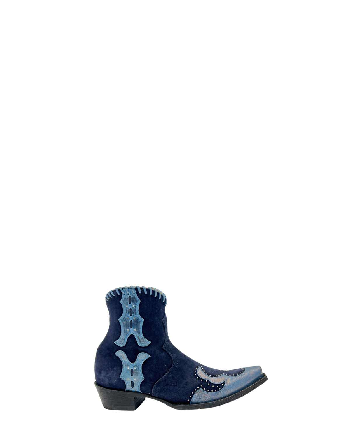 Women's Suede Cowgirl Booties - Indigo/Petrol Blue - view 2