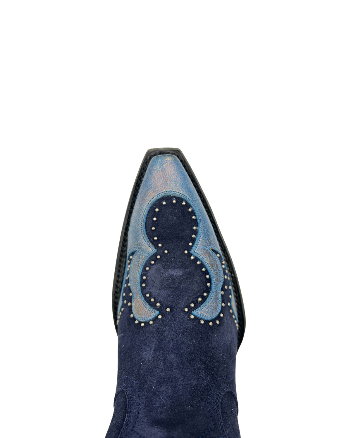 Women's Suede Cowgirl Booties - Indigo/Petrol Blue - view 4
