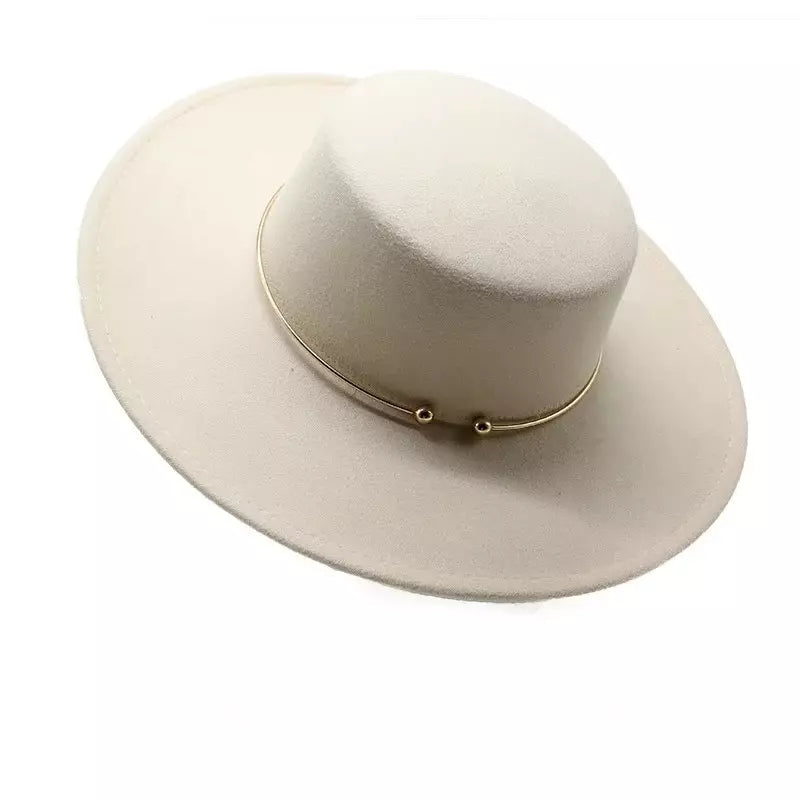 Castelnou Wide Brimmed Boater Hat