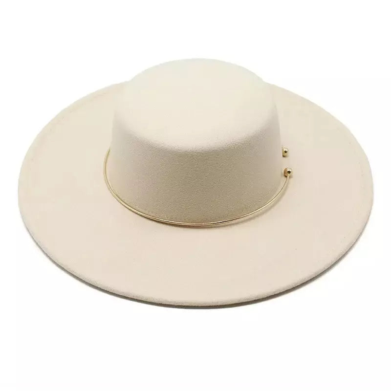 Castelnou Wide Brimmed Boater Hat