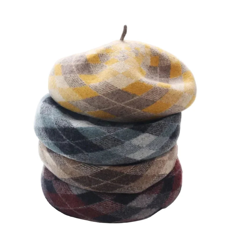 Dordogne Women Rhombuses Wool Beret