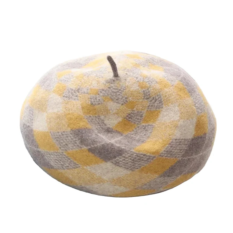 Dordogne Women Rhombuses Wool Beret