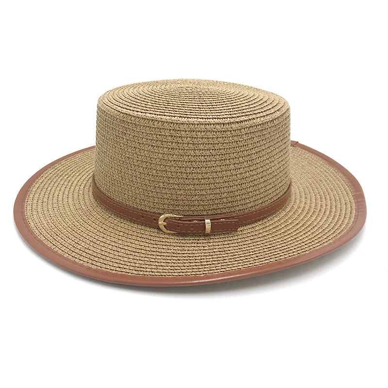 Dos Santos Summer Straw Boater Hat